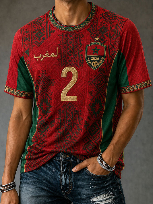 T-shirts de football pour hommes, Maroc n° 2, 2026