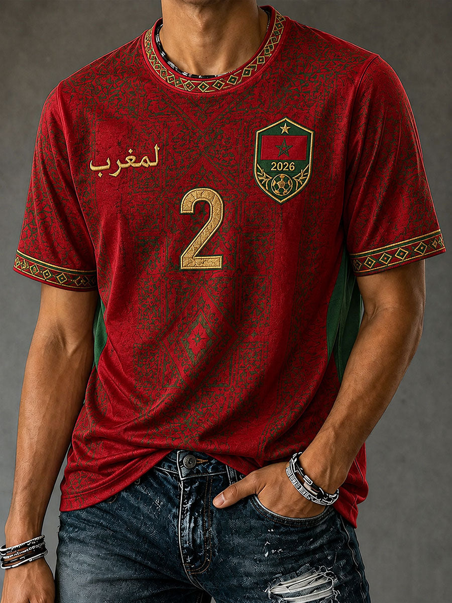 T-shirts de football pour hommes, Maroc n° 2, 2026