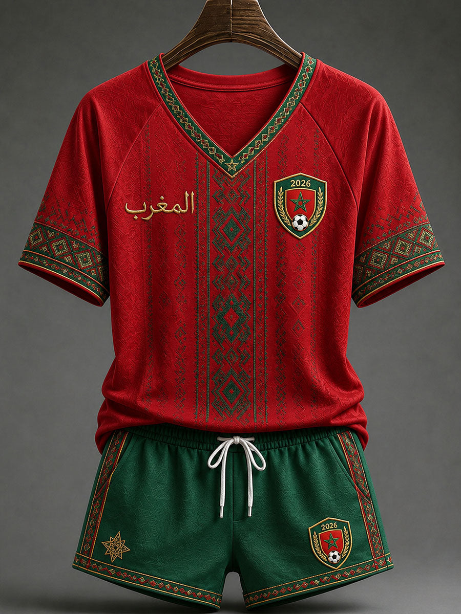 T-shirts à col en V de football pour femmes 2026 Maroc