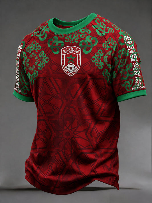 T-shirts de football marocain pour hommes