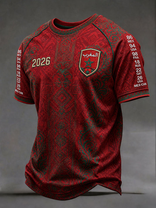 T-shirts de football marocain pour hommes
