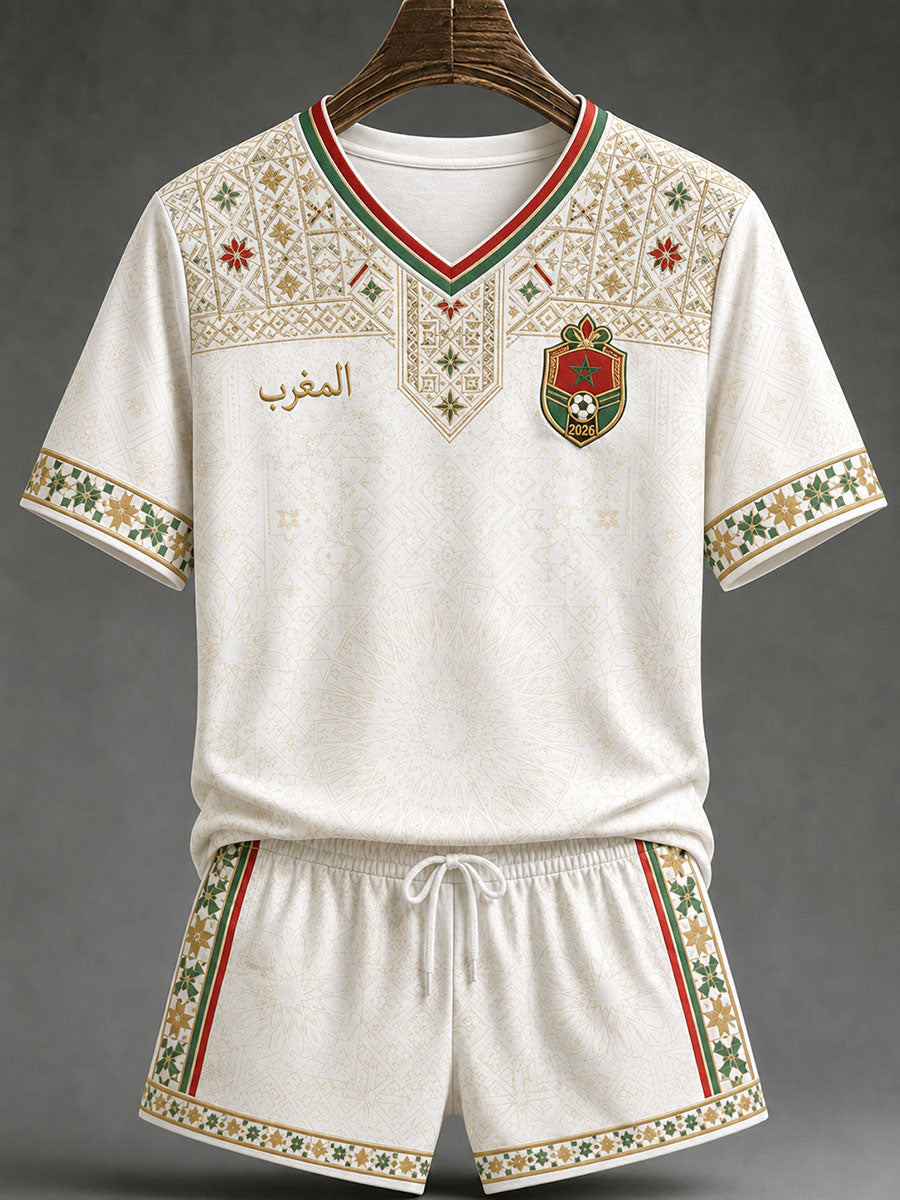 T-shirts à col en V de football pour femmes 2026 Maroc