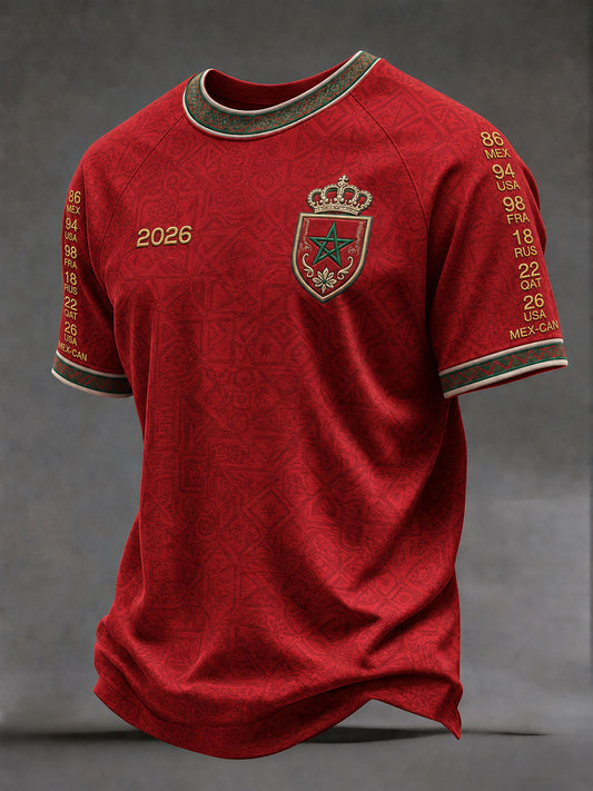 T-shirts de football marocain pour hommes