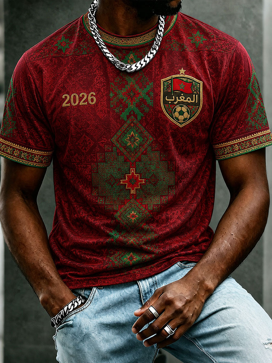 T-shirts de football pour hommes Maroc 2026