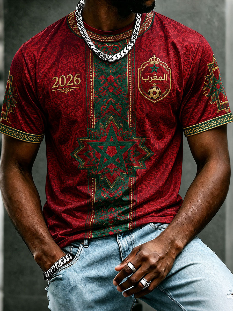 T-shirts de football pour hommes Maroc 2026