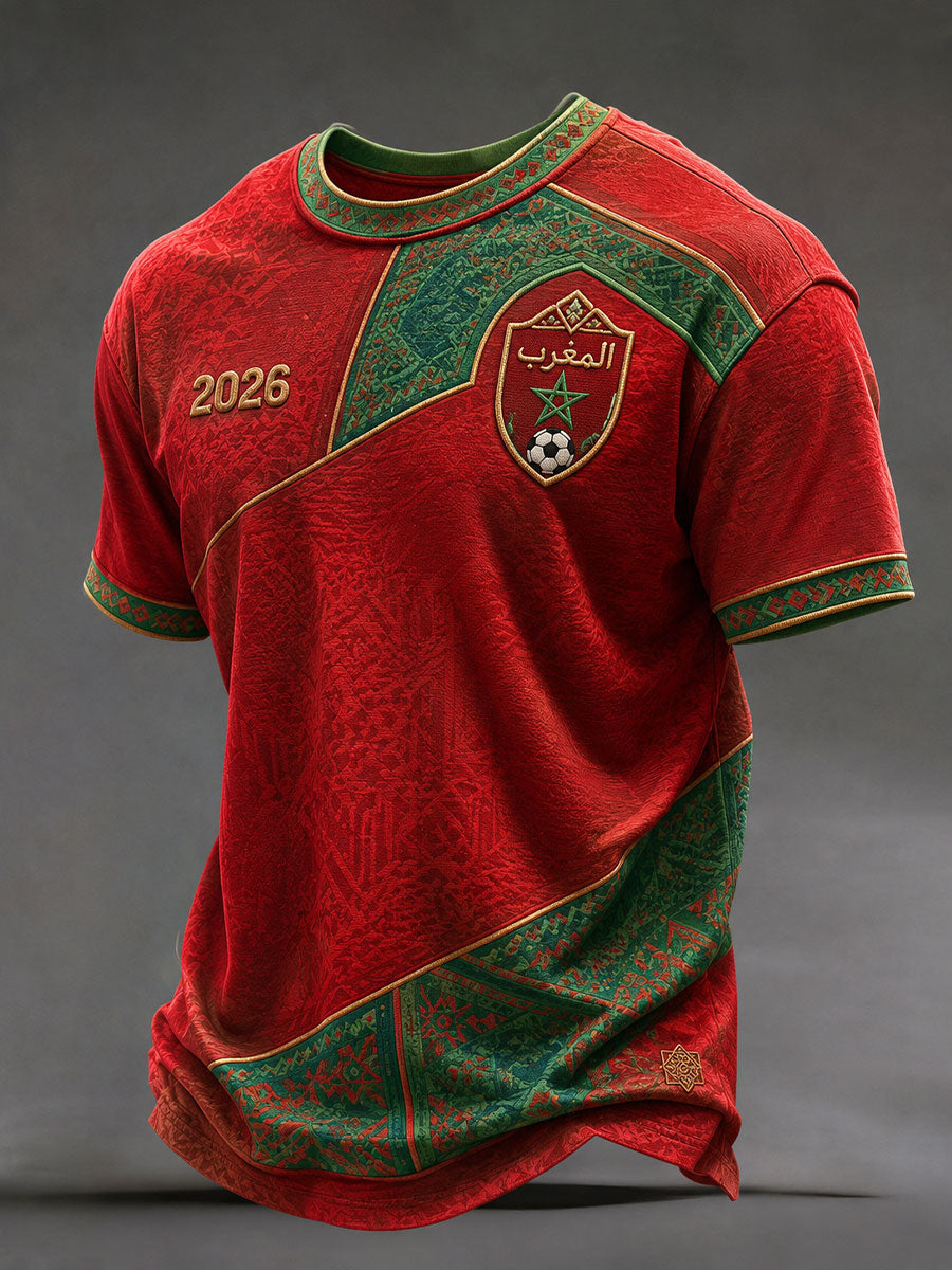 T-shirts de football marocain pour hommes