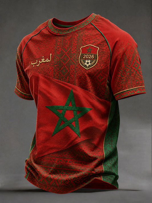 T-shirts de football pour hommes Maroc 2026