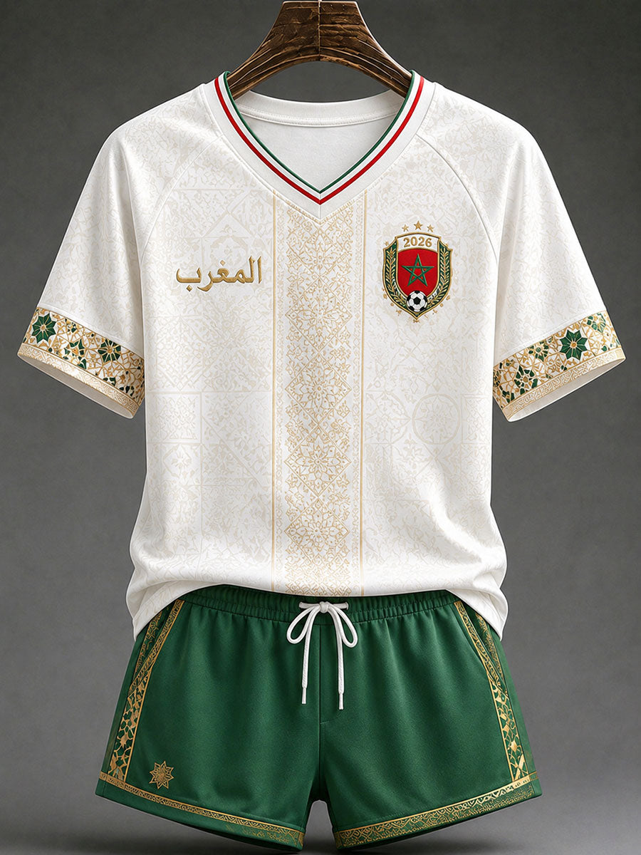 T-shirts à col en V de football pour femmes 2026 Maroc