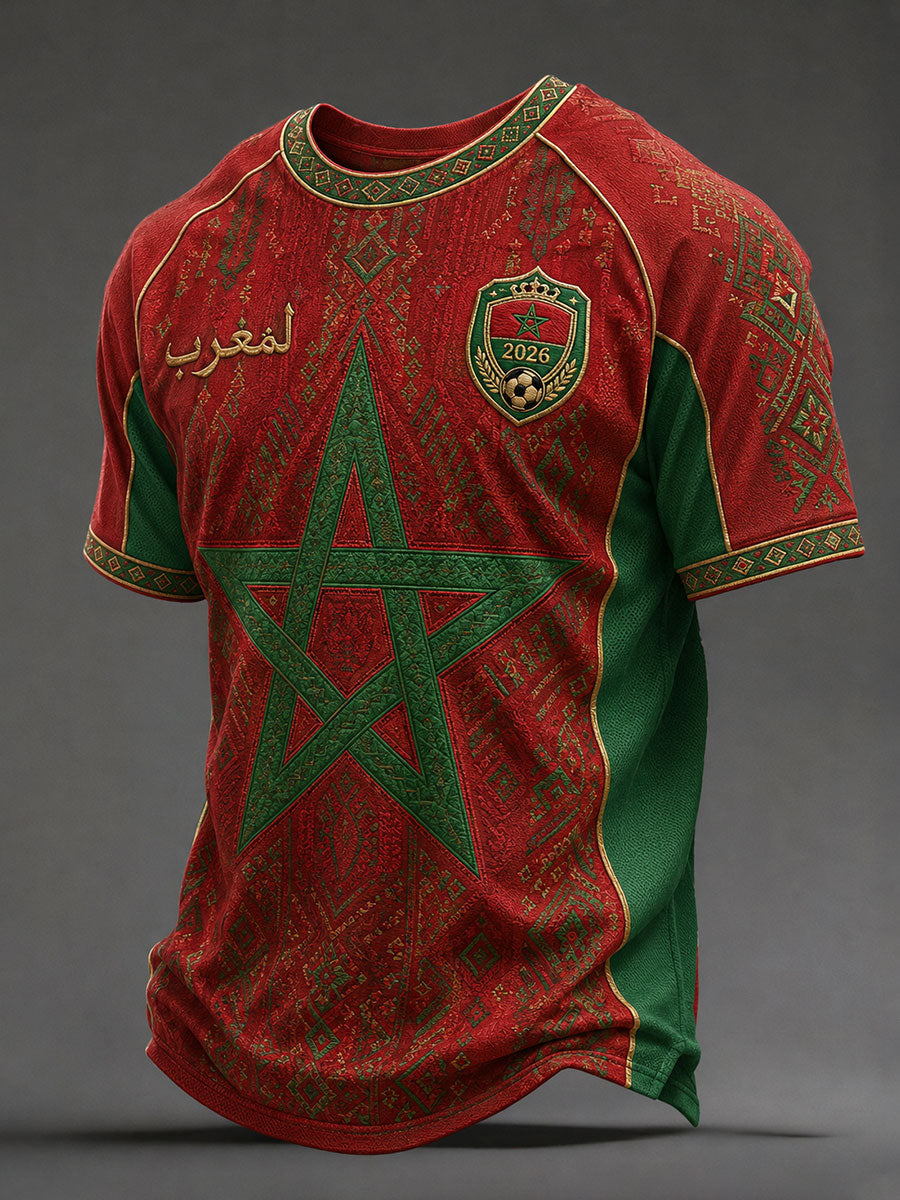 T-shirts de football pour hommes Maroc 2026