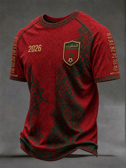 T-shirts de football marocain pour hommes