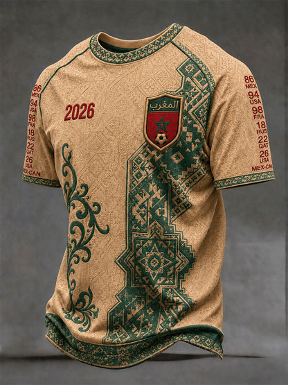 T-shirts de football marocain pour hommes