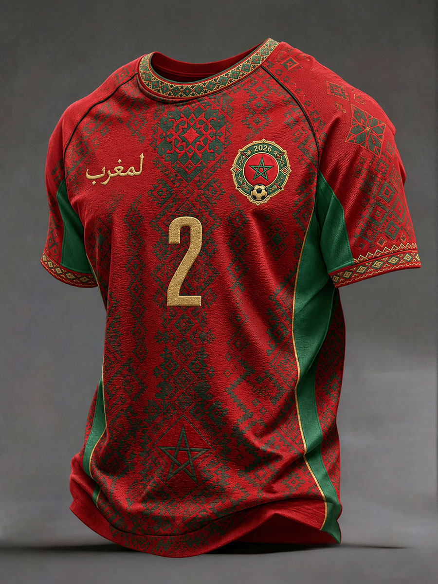 T-shirts de football 2026 Maroc No. 2 pour hommes