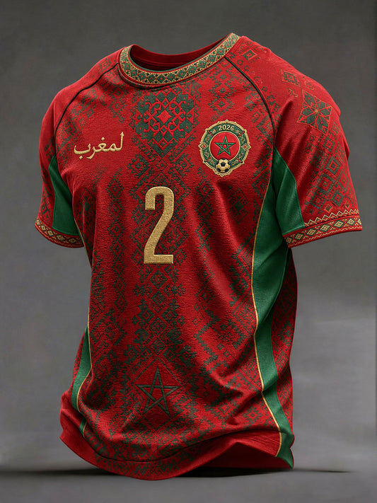 T-shirts de football 2026 Maroc No. 2 pour hommes