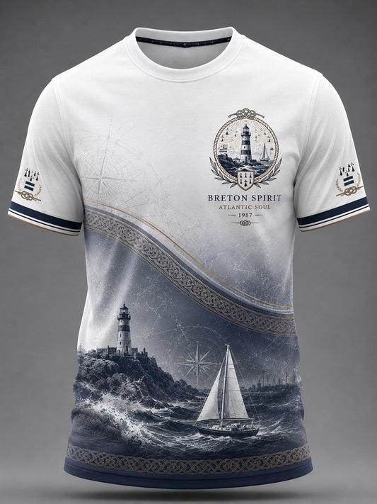 T-shirt pour hommes imprimé celtique de Bretagne, France