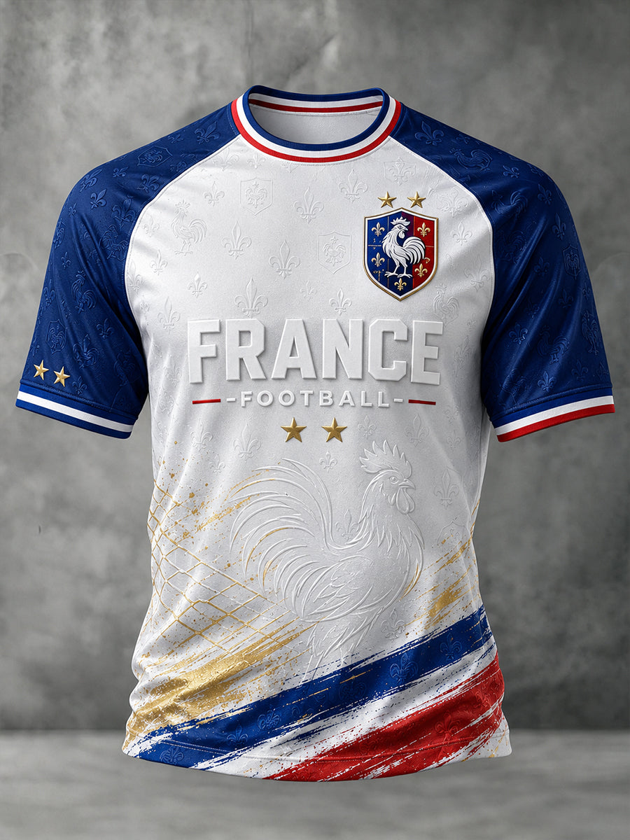 Chemise à manches courtes France Football pour homme