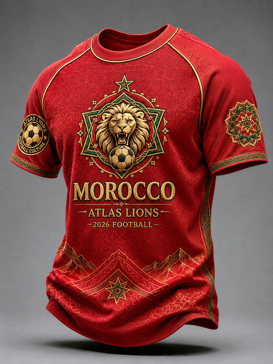 T-shirts de football pour hommes Maroc 2026