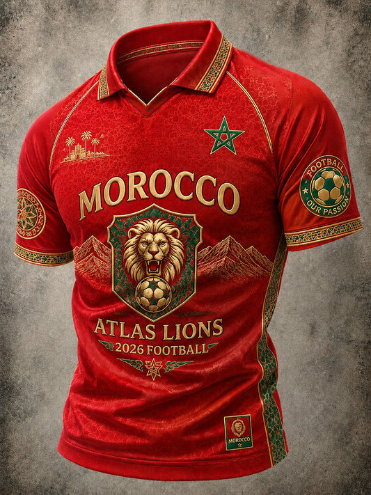 T-shirts de football pour hommes Maroc 2026