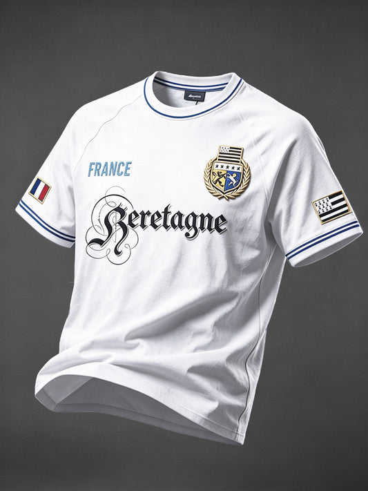 T-shirt homme business-casual à imprimé breton français