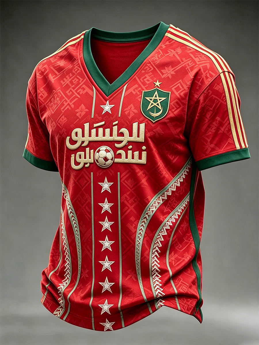 T-shirt à col en V pour homme, Maroc