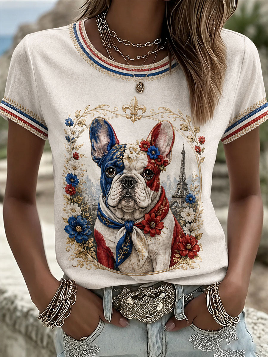 T-shirt à manches courtes French Bulldog Femme