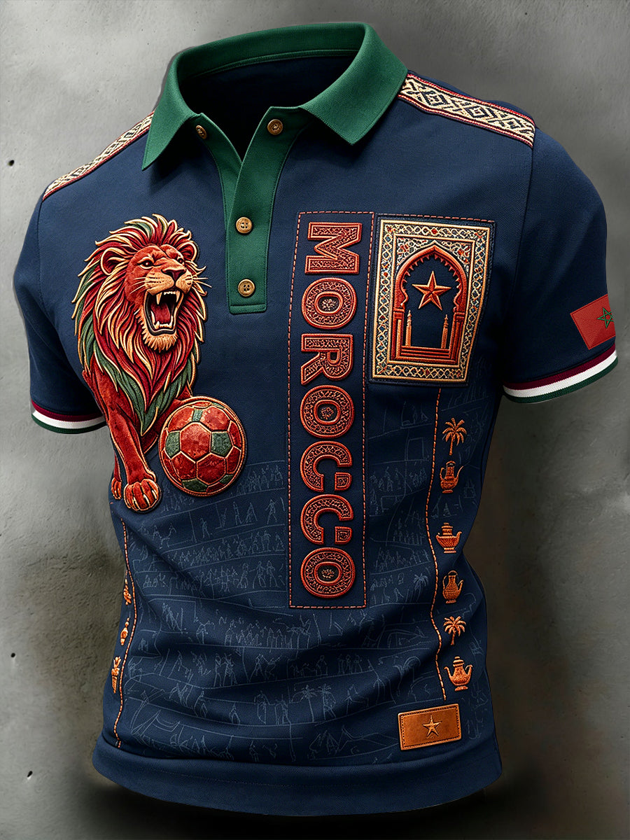 T-shirt manches courtes de football marocain pour homme