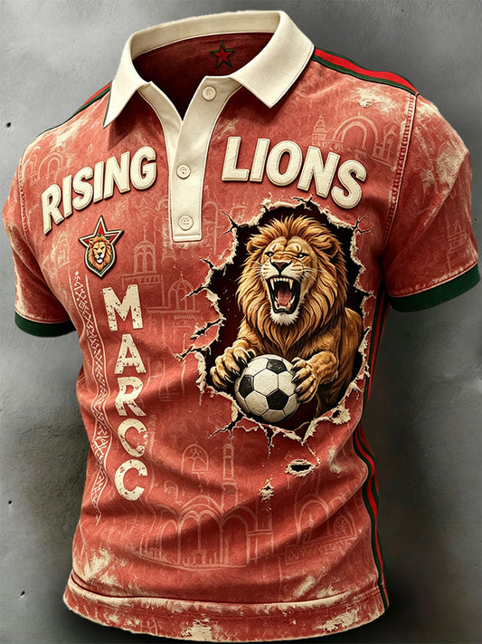 Chemise à manches courtes de football marocain pour homme