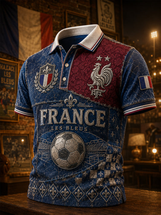 T-shirt manches courtes de football pour hommes, France