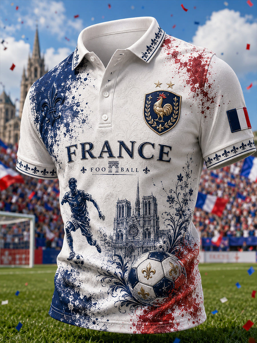 T-shirt manches courtes de football pour hommes, France
