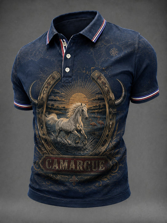 Chemise imprimée France Camargue pour homme