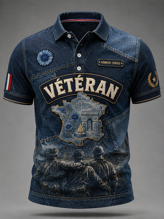 Chemise à manches courtes French Veteran Homme