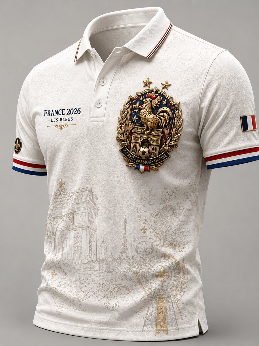 T-shirt manches courtes de football français pour hommes