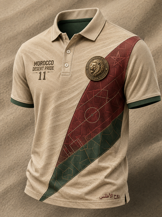 T-shirt manches courtes de football marocain pour homme