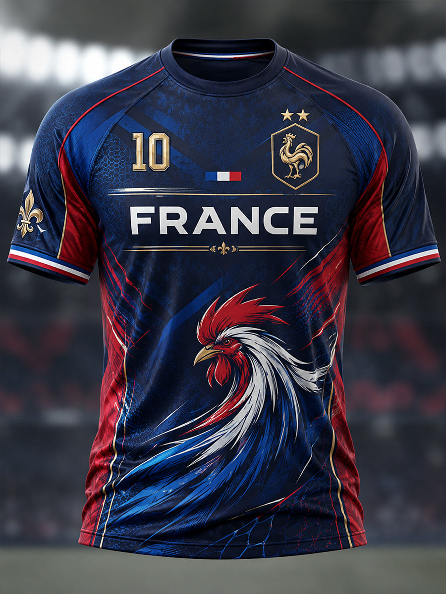 T-shirt à manches courtes Commémoration patriotique française pour homme