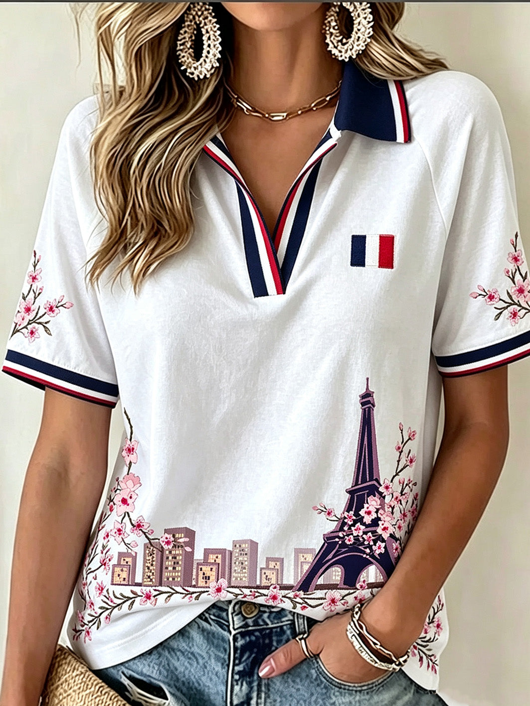 Polo imprimé du Mémorial des Femmes de France