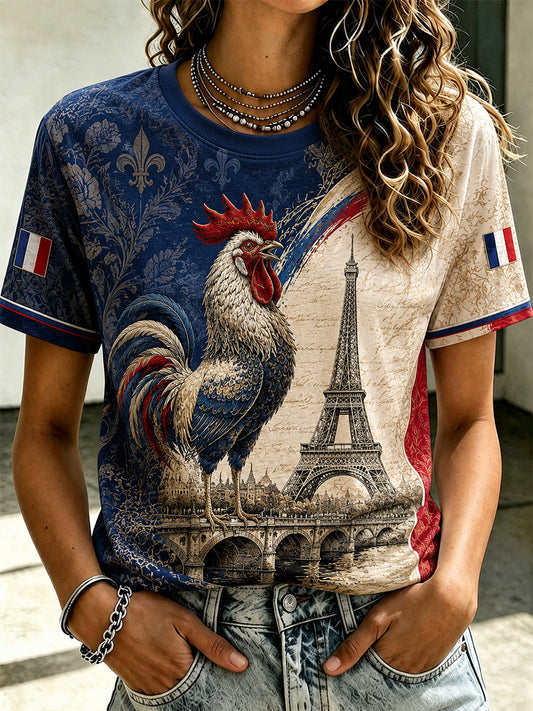 T-shirt femme à imprimé français