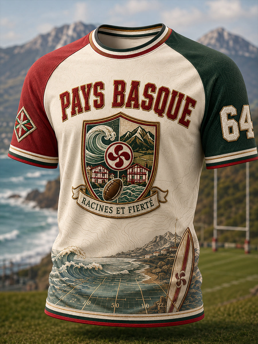 T-shirt à manches courtes Pays Basque France Homme