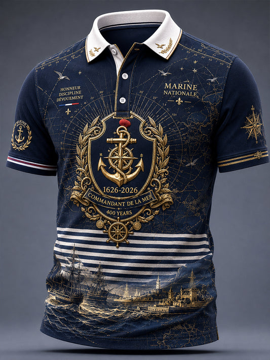 T-shirt manches courtes bleu marine pour homme