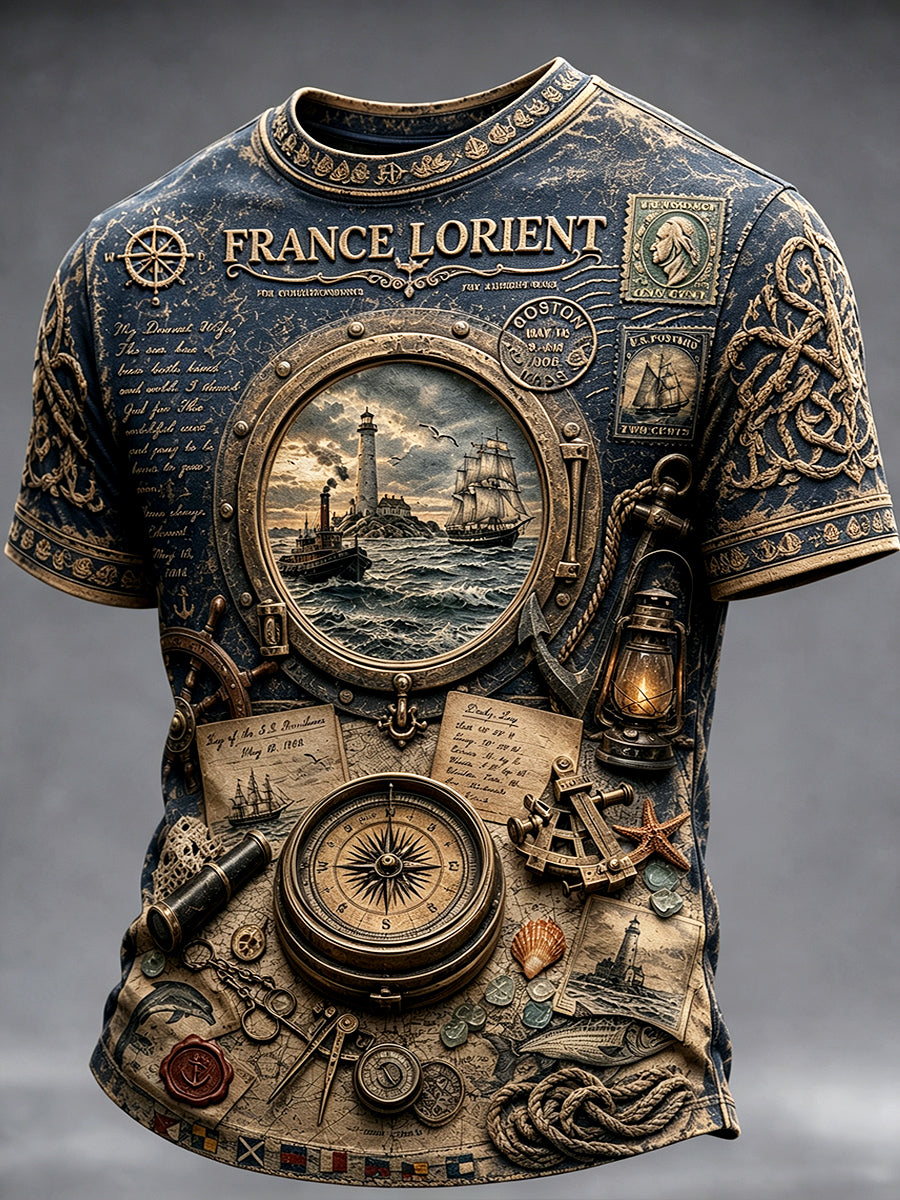 T-shirt décontracté pour homme, style vintage, imprimé festival celtique de Lorient, France