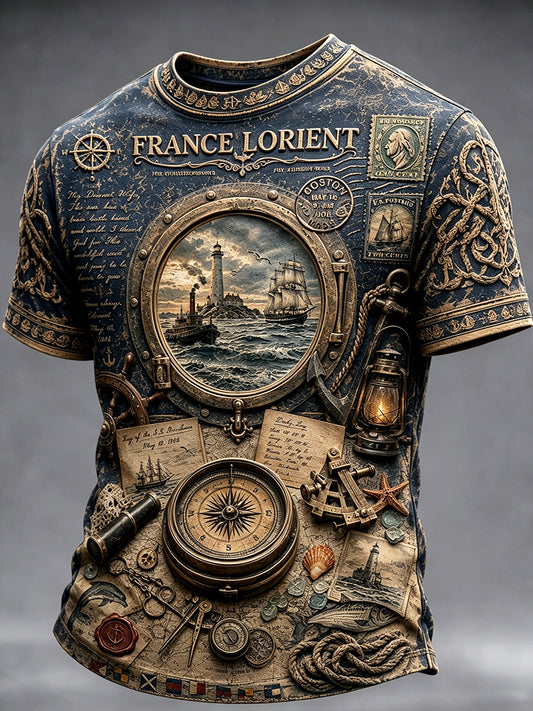 T-shirt décontracté pour homme, style vintage, imprimé festival celtique de Lorient, France