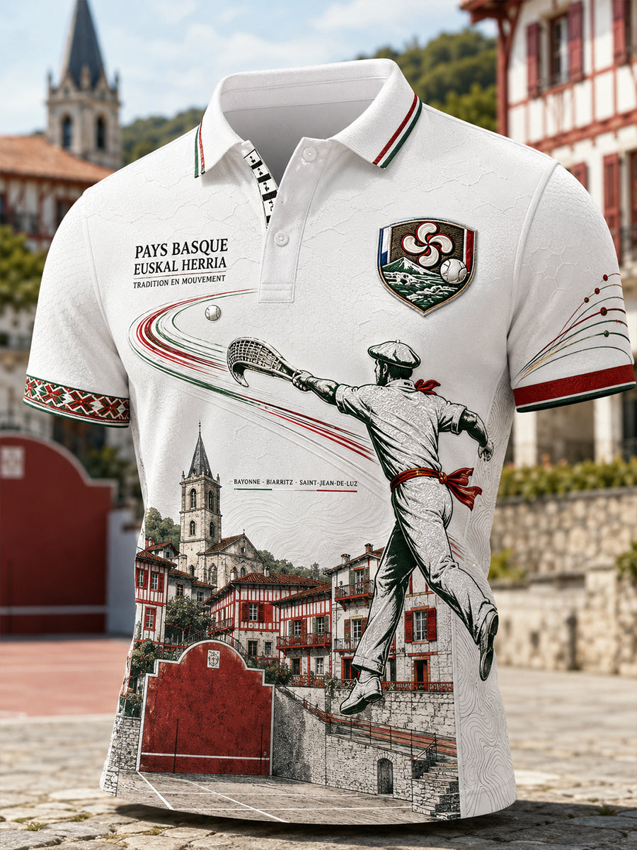 T-shirt manches courtes pour homme, Pays basque français