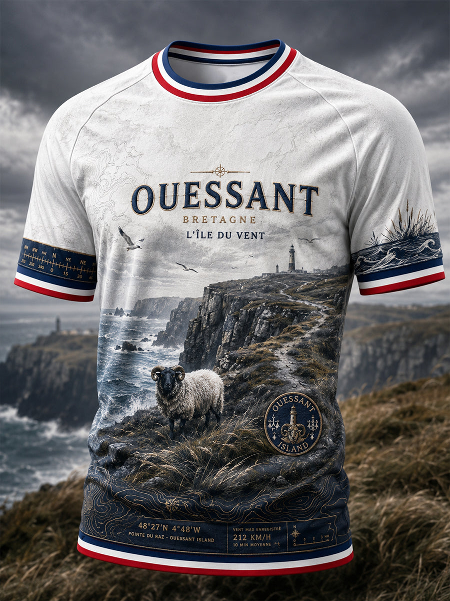 Chemise à manches courtes pour homme, Bretagne, France