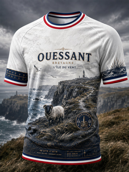Chemise à manches courtes pour homme, Bretagne, France