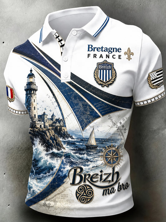 Chemise à manches courtes pour homme, Bretagne, France