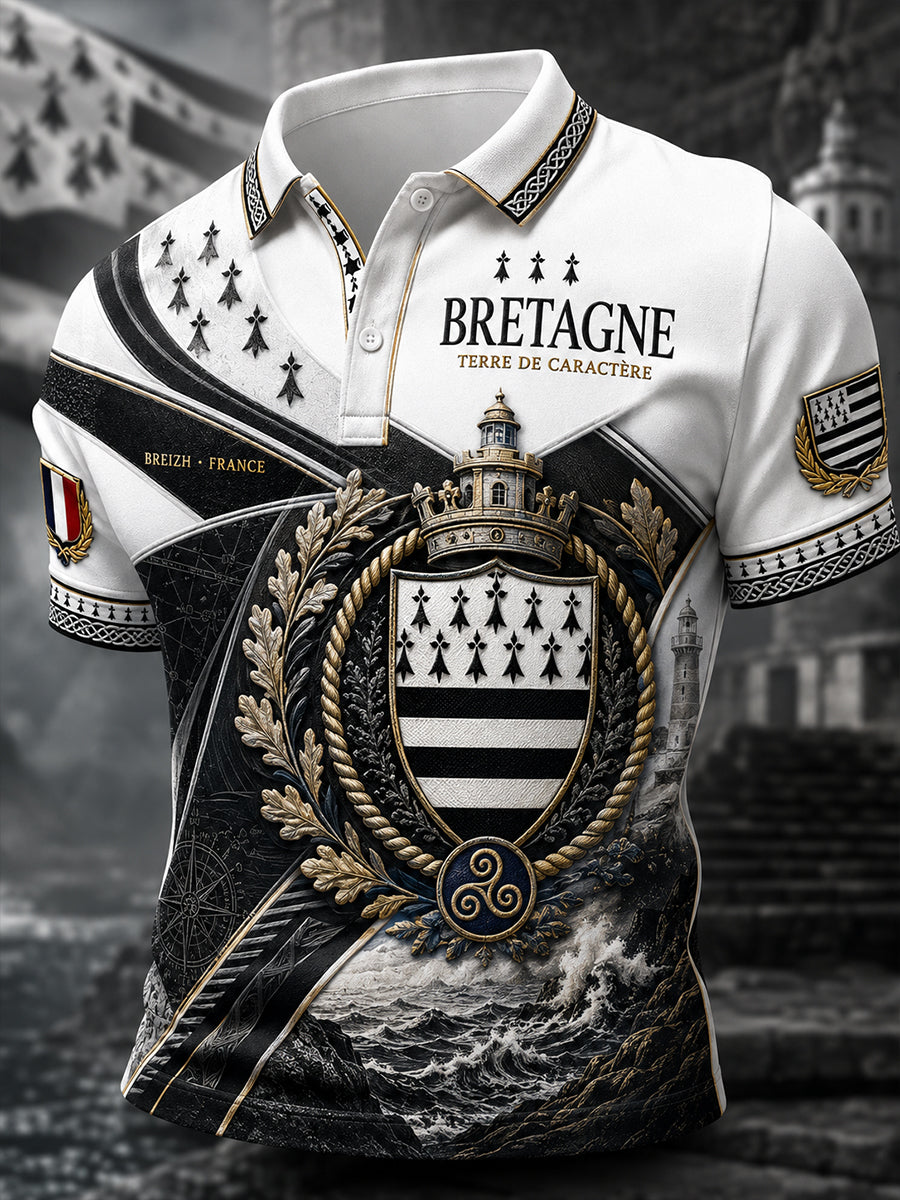 Chemise à manches courtes pour homme, Bretagne, France