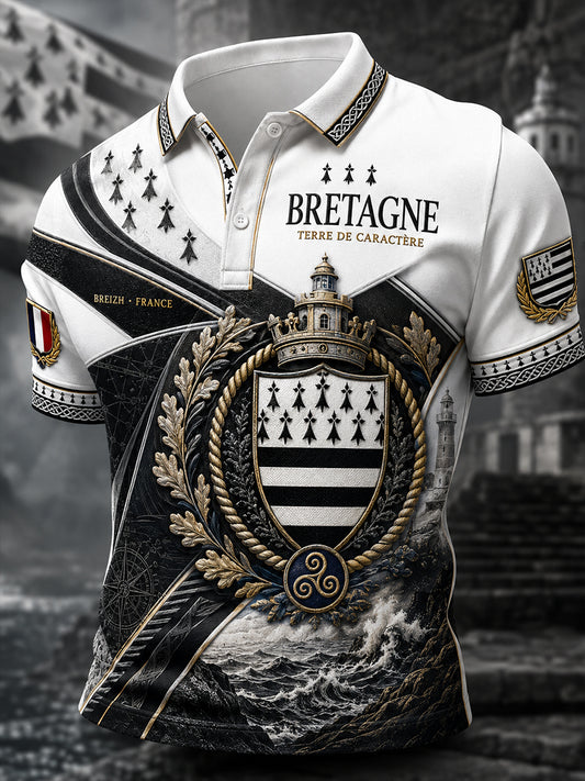 Chemise à manches courtes pour homme, Bretagne, France