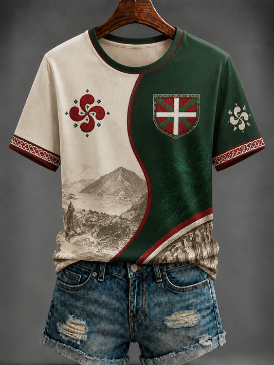 T-shirt imprimé Pays Basque pour femme