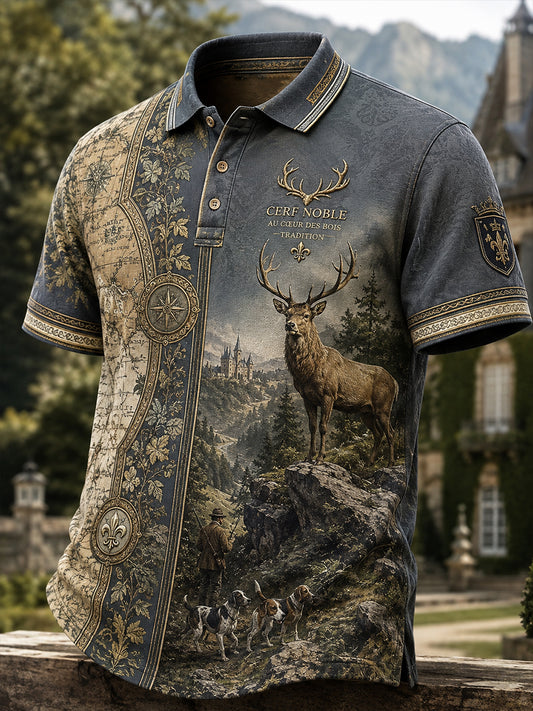 T-shirt manches courtes de saison de chasse française pour hommes