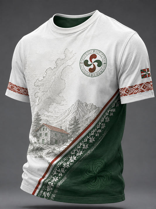 T-shirt imprimé pour hommes, Pays basque